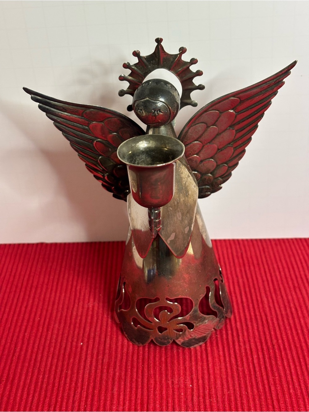 International Silver Company Angel Figurine Candlestick Holder